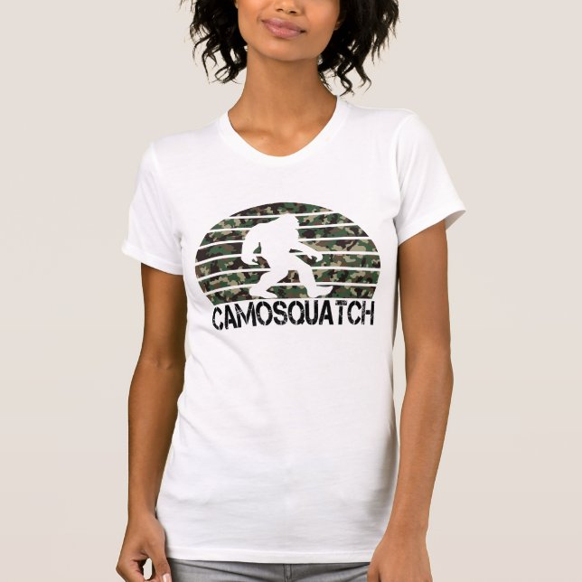 Camosquatch Funny Bigfoot T-Shirt (Front)