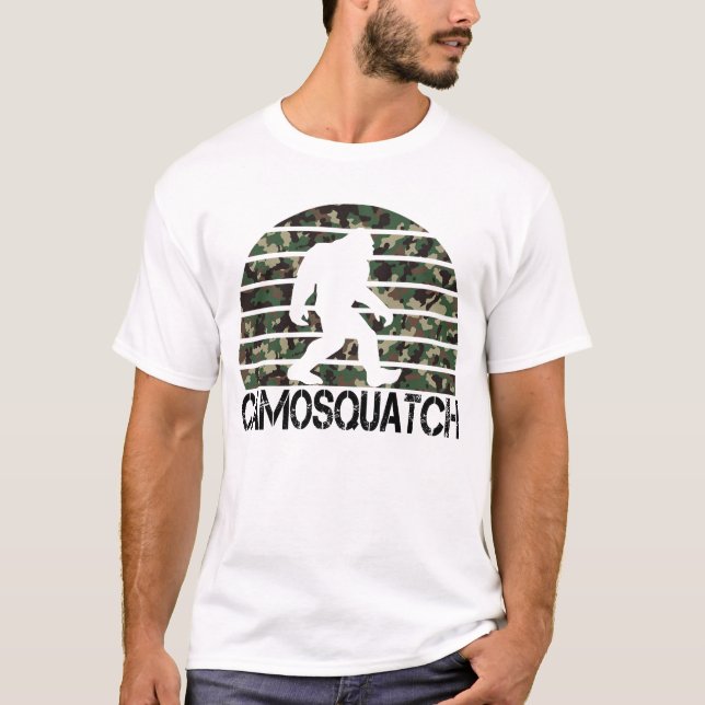 Camosquatch Funny Bigfoot T-Shirt (Front)