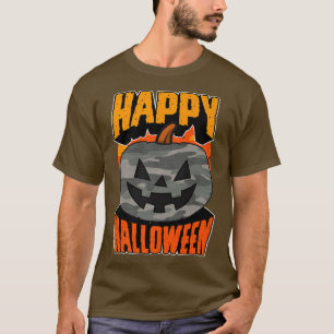 Camoue Camo Happy Halloween Party Jack O Lantern P T-Shirt
