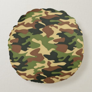 Camouflage 1  round pillow