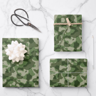 Camouflage 2 wrapping paper sheets