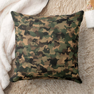 Camouflage 3 throw pillow