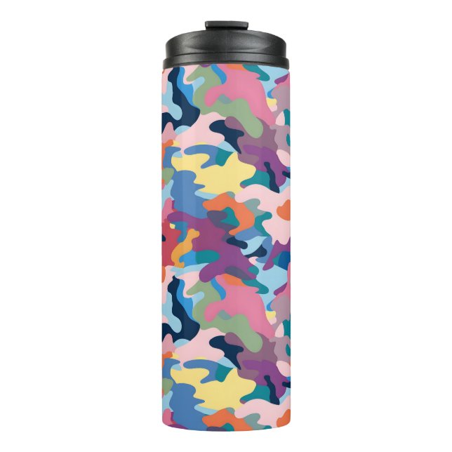 Camouflage Abstract Colors Thermal Tumbler (Front)
