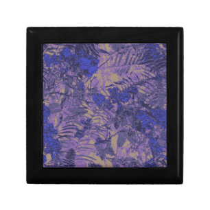 Camouflage against blue flower keepsake box