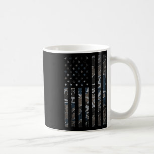 Camouflage American Flag Camo Military 4th Of July Coffee Mug