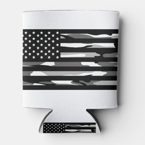 Camouflage American flag Can Cooler