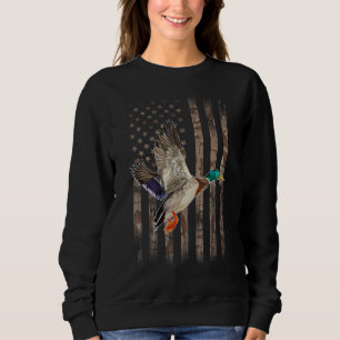 Camouflage American Flag Duck Hunting Ducks Hunt Sweatshirt