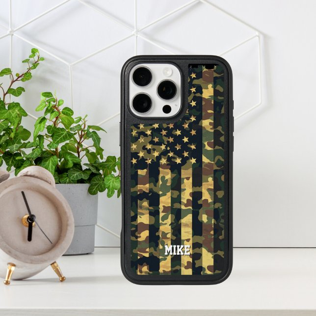 Camouflage American Flag,USA,Patriotic,Green,Gift, Otterbox iPhone Case (Creator Uploaded)