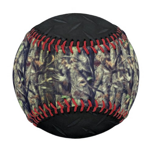 Camouflage and Black Diamond Plate Baseball
