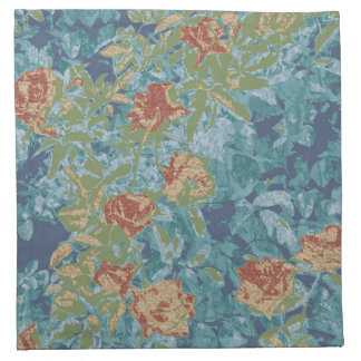 Camouflage and flowers cloth napkin