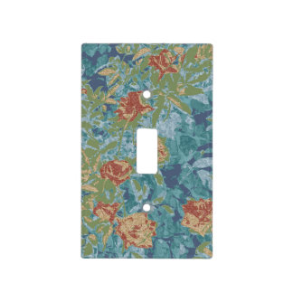 Camouflage and flowers light switch cover