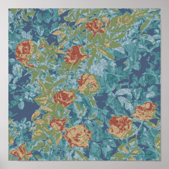 Camouflage and flowers poster (Front)