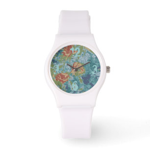 Camouflage and flowers watch