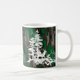 Camouflage Army Military Custom Name Deer Stag Coffee Mug