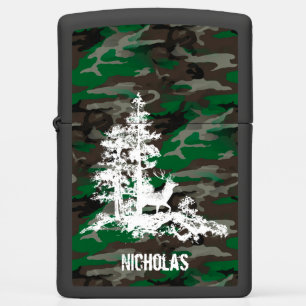 Camouflage Army Military Stag Deer nature art Zippo Lighter