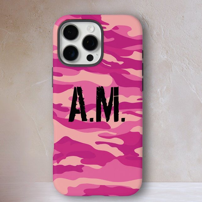 Camouflage Army Monogram Pink Case-Mate iPhone Case (Camouflage Army Monogram Pink Case-Mate iPhone Case)