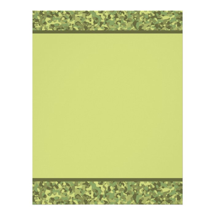 Camouflage army print scrapbook paper letterhead design