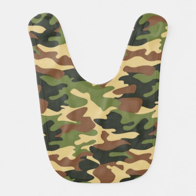 camouflage baby bib (Front)