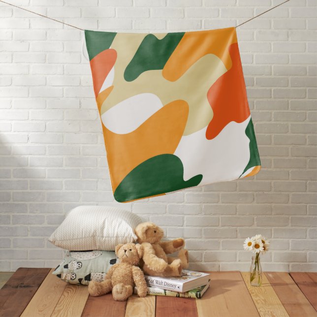 camouflage baby blanket (In Situ)