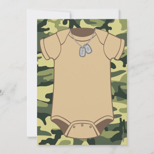 Camouflage Baby Shower Invitations