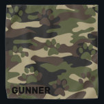 Camouflage Bandana, Military, Dog Paw Print Bandana<br><div class="desc">Super cool camouflage bandana for you and your dog.   Perfect matching outfit for an outdoor adventure.</div>