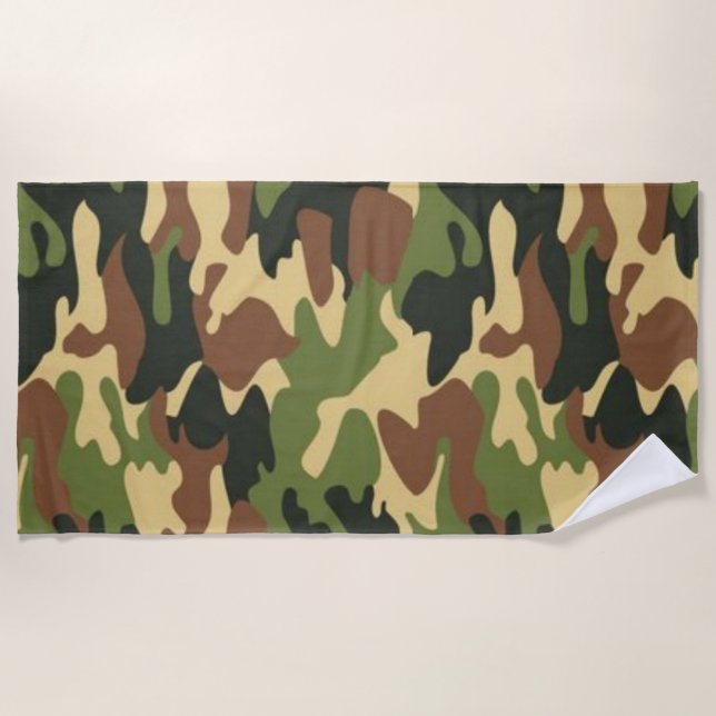 camouflage beach towel (Front)