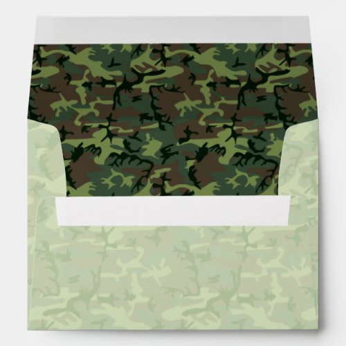 Camouflage Beige Green Brown Camo Pattern Envelope