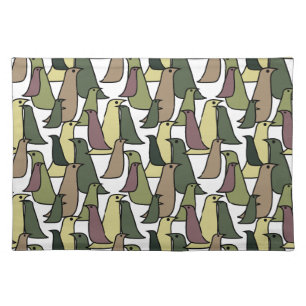 Camouflage Birds  Cloth Placemat