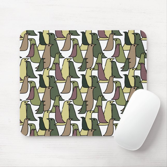 Camouflage Birds  Mouse Pad (With Mouse)