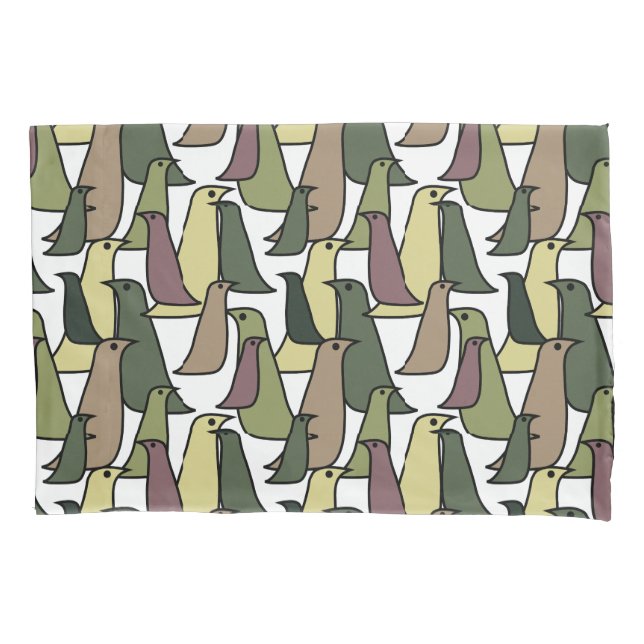Camouflage Birds  Pillow Case (Front)