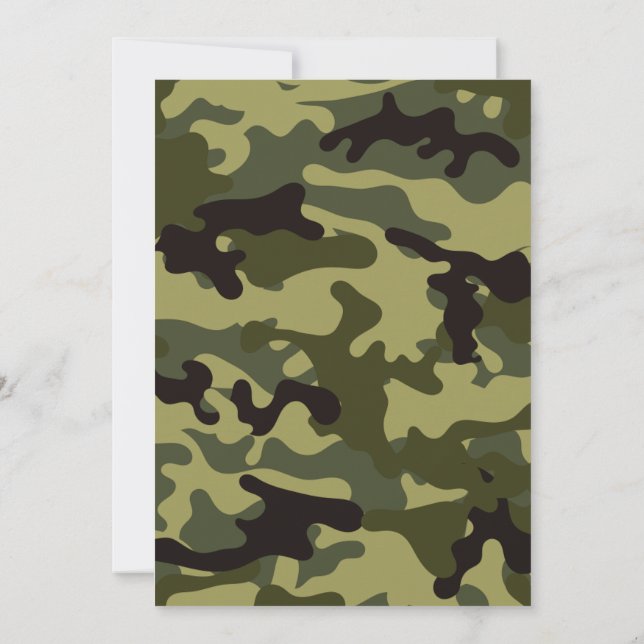 Camouflage Birthday Invite - Personalized