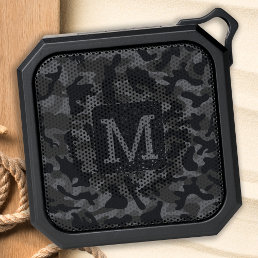 Camouflage Black Gray Cool Personalized Camo  Bluetooth Speaker
