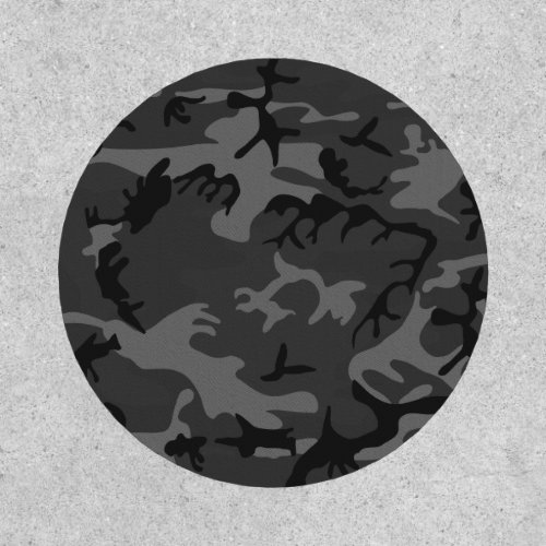 Camouflage Black Grey Camo trendy Pattern Patch