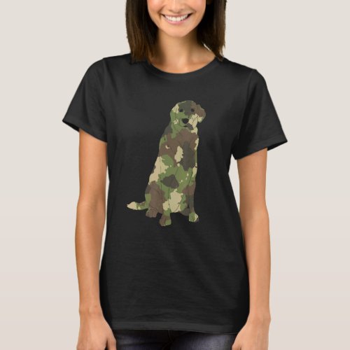 Camouflage Black Labrador  Dog Owner Animal Black  T_Shirt