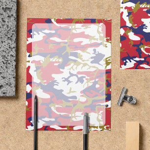 Camouflage, Blue White Red Gold, Military, Army