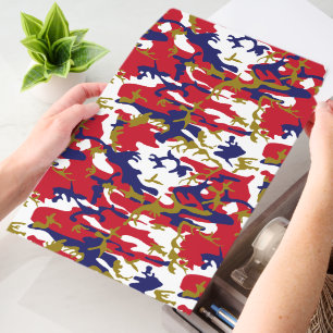 Camouflage, Blue White Red Gold, Military, Army Envelope Mailers