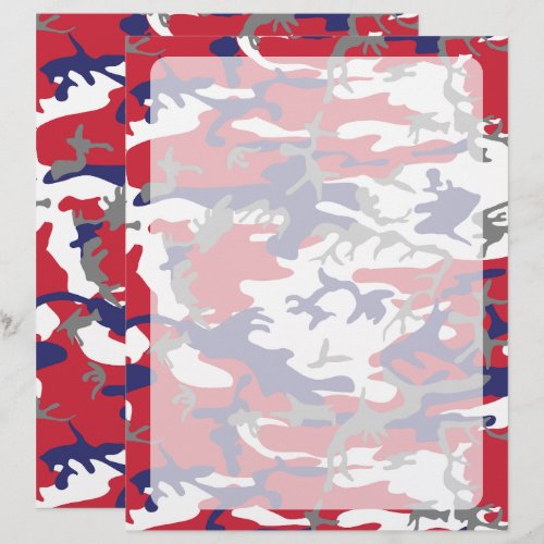 Camouflage, Blue White Red Gray, Military, Army