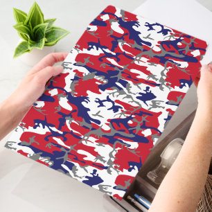 Camouflage, Blue White Red Gray, Military, Army Envelope Mailers