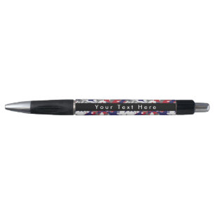 Camouflage, Blue White Red Gray, Military, Army Pen