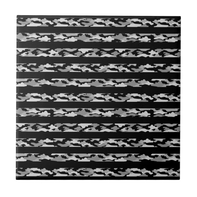 Camouflage × Border (Black) Tiles (Front)