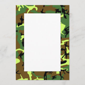 Camouflage Border Invitation