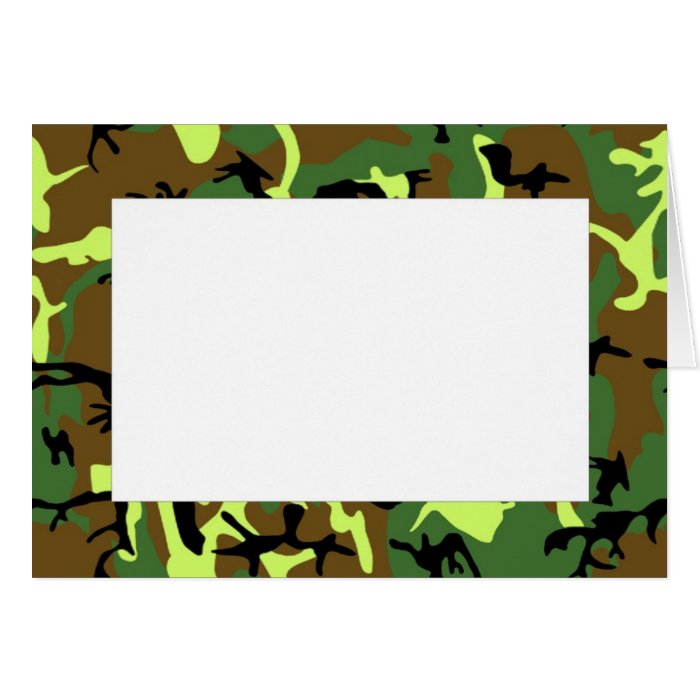 Camouflage Border Note Card