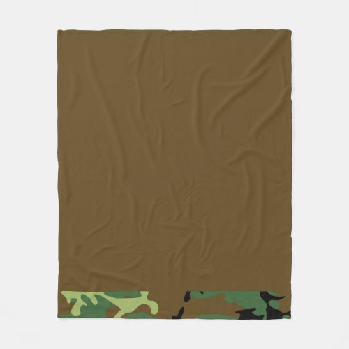 Camouflage Brown Fleece Blanket