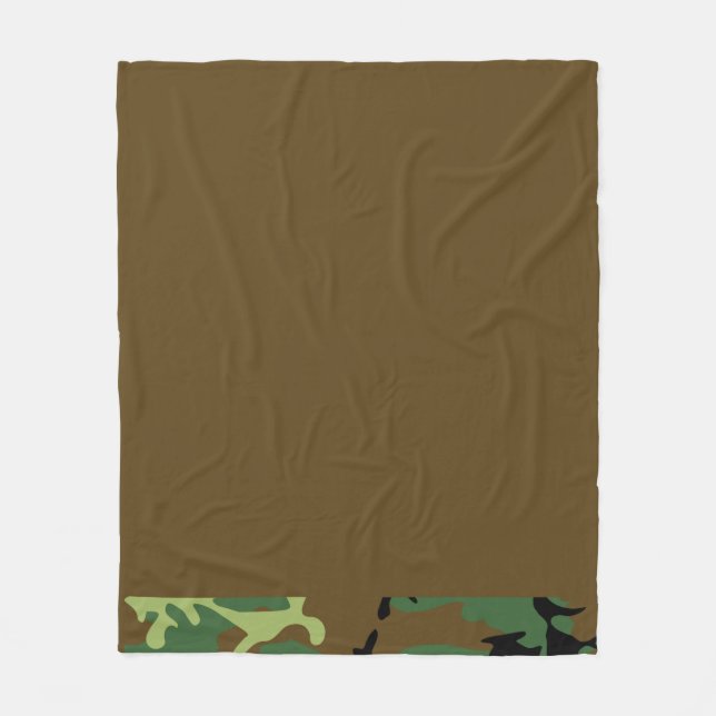 Camouflage Brown Fleece Blanket (Front)