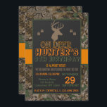 Camouflage Buck Deer Birthday Party Invitation<br><div class="desc">Camouflage Buck Deer Birthday Party Invitation</div>