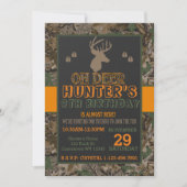Camouflage Buck Deer Birthday Party Invitation (Front)