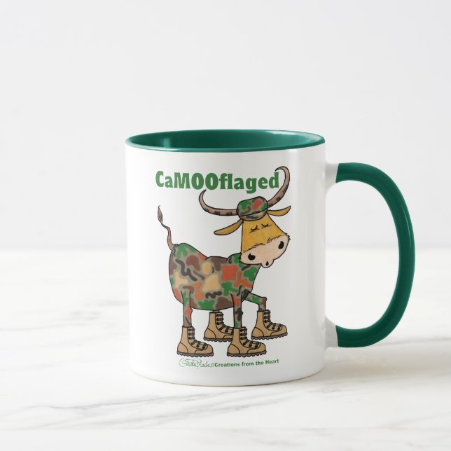 Camouflage Bull Mug (Right)