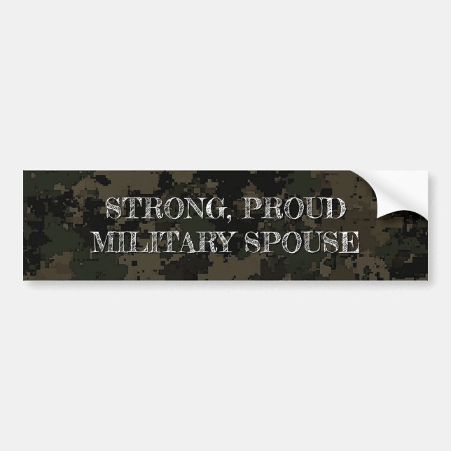 Camouflage Bumper Sticker with Encouraging Message (Front)