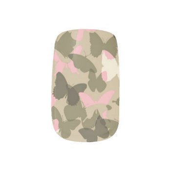 Camouflage Butterflies Design Nail Art by Dmargie1029 at Zazzle