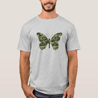 Camouflage Butterfly Silhouette T-Shirt